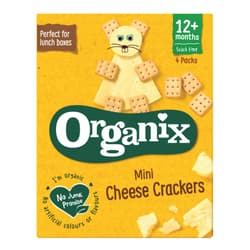 Organix Mini ECO Biscuiti cu branza, 12 luni+, 4x12g