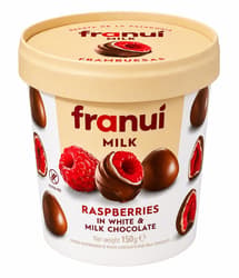Franui Zmeura in ciocolata alba si ciocolata cu lapte (congelata)