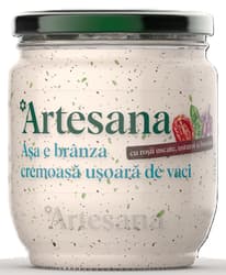 Artesana Branza usoara de vaci cu rosii, usturoi si busuioc