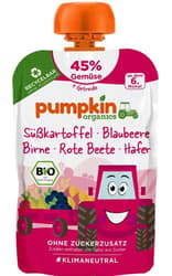Pumpkin Organics ECO Piure de cartofi dulci, afine, pere, sfecla rosie si ovaz, 6+