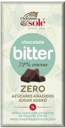 Chocolates Sole Ciocolata amaruie cu stevie fara zahar 72% cacao