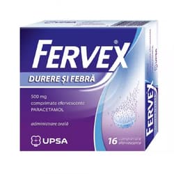 Fervex Durere Si Febra, 500mg, 16 Comprimate Efervescente
