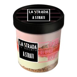 La Strada Inghetata de cheesecake capsuni si biscuiti