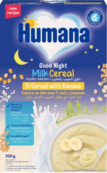 Humana Cereale cu lapte si banana "Noapte Buna" 6 luni+