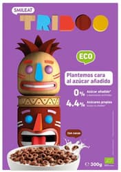 Smileat Cocoa Expanded Cereal, Triboo Rings 300g, No Added Sugar, Eco