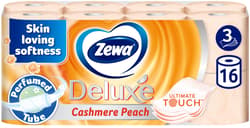 Zewa Deluxe Cashmere Peach Toilet Paper, 3 Layers, 16 Rolls