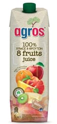 Agros Juice 8 fruits multivitamin 100%