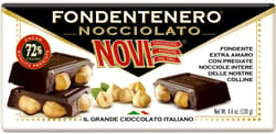 Novi Ciocolata extra neagra cu 72% cacao, cu alune intregi