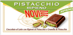 Novi Ciocolata cu lapte cu crema si bucati de fistic