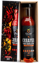 OnLeaf Hot Creaper Sauce, Hot 4/6, with Carolina Reaper