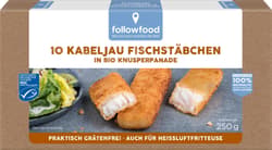 Followfood Fish fingers din cod MSC