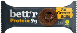 Betrr ECO Bile proteice bio cu umplutura de cacao