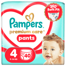 Pampers Premium Care Value Pack Pants Scutece-chilotel, marimea 4, 9kg-15kg