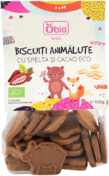 Obio ECO animal biscuits with spelt and organic cocoa