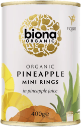 Biona ECO Rondele mini de ananas in suc de ananas la conserva