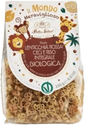 Pasta Natura ECO Paste savana cu faina de linte rosie, naut si orez brun
