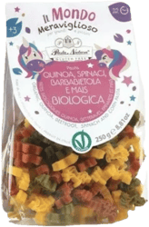 Pasta Natura ECO Paste unicorni tricolore cu porumb, sfecla, spanac si quinoa