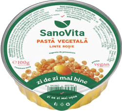 Sanovita Pasta vegetala tartinabila din linte rosie