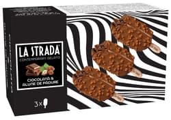 La Strada Chocolate ice cream with hazelnuts 3x90ml