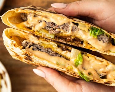 Crispy Cheeseburger Wrap
