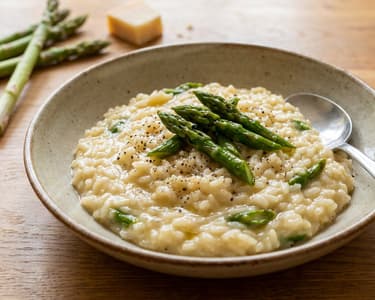 Creamy Risotto with Green Asparagus