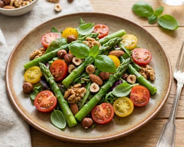 Asparagus Salad with Tomatoes and Walnuts