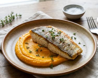 Pikeperch with Carrot Puree