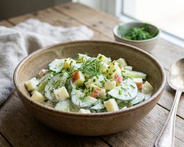 Cucumber, Apple, and Yogurt Salad | Fresh and Healthy