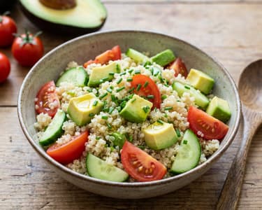 Quinoa Salad with Vegetables and Avocado