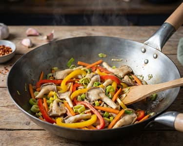 Vegetable Stir-fry with Oyster Mushrooms