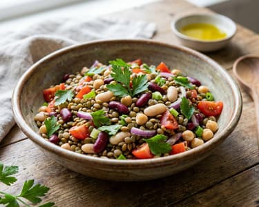 Legume Salad with Lentils and Beans