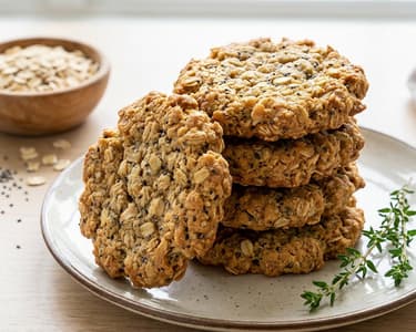 Crunchy Chia and Oat Cookies