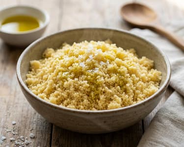 Fluffy couscous with olive oil
