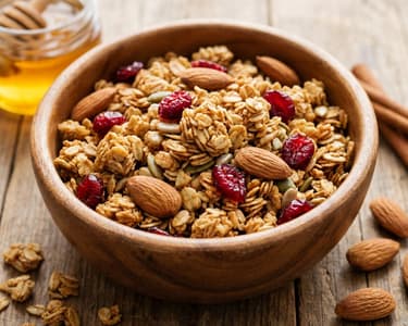 Homemade Granola with Spices and Cranberries