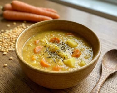 Yellow Split Pea Soup with Root Vegetables