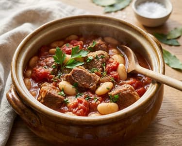 Lamb Stew with Beans and Tomatoes