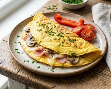 Omletă pufoasă cu diverse umpluturi