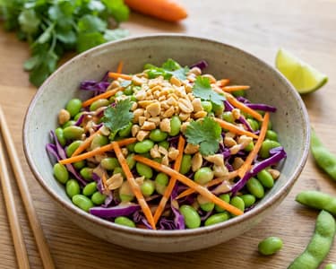 Edamame Salad with Peanut and Lime Dressing