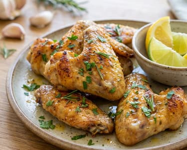 Chicken wings with rosemary and parsley