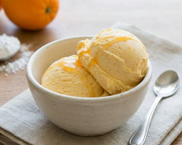 Orange Ice Cream with Fermented Cream