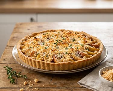 Apple, Thyme, and Coconut Crumble Pie