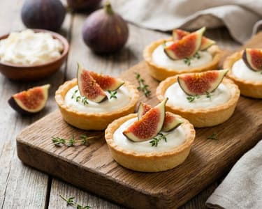 Mini Tarts with Thyme Cream and Figs