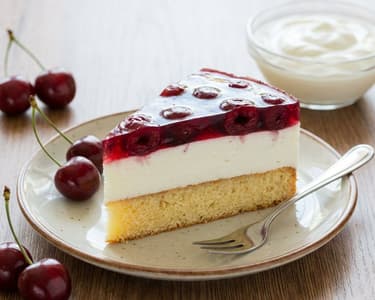 Cherry and Fermented Cream Cake