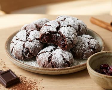 Crinkles cu ciocolată și merișoare