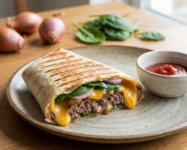 Oven-baked Tortilla Burger | Quick Dinner in 25 min