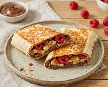 Sweet Tortilla with Chocolate and Fruits