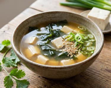 Miso Wakame and Tofu Soup