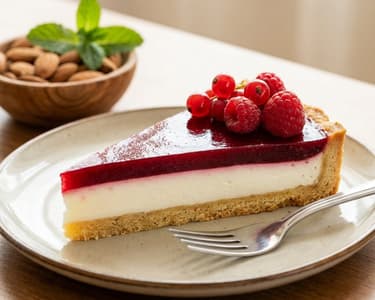 Tender Tart with Cream Cheese and Berry Jelly