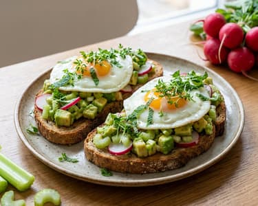 Toast cu avocado și ou ochi