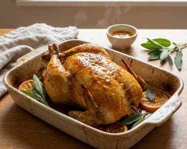 Baked Chicken with Oranges and Honey